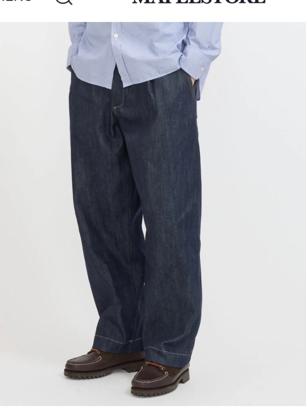 DUKE Men's Relaxed Dark Indigo Jeans Size 46 M